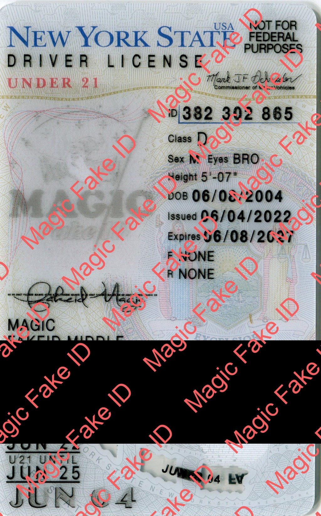 New York Driver License U21 Polycarbonate - Magic Fake IDs